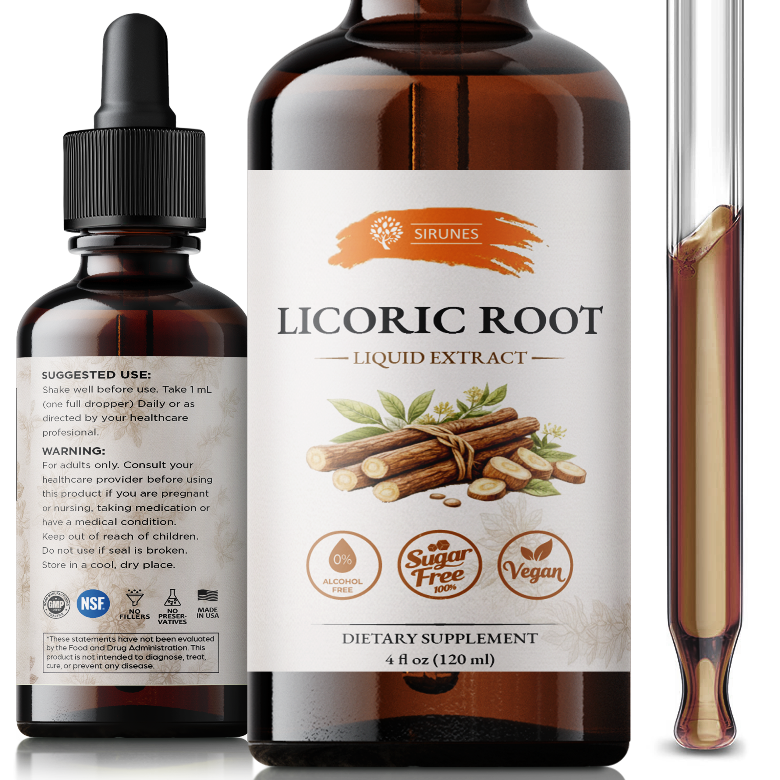 Licorice Root Extract Liquid Drops 4oz