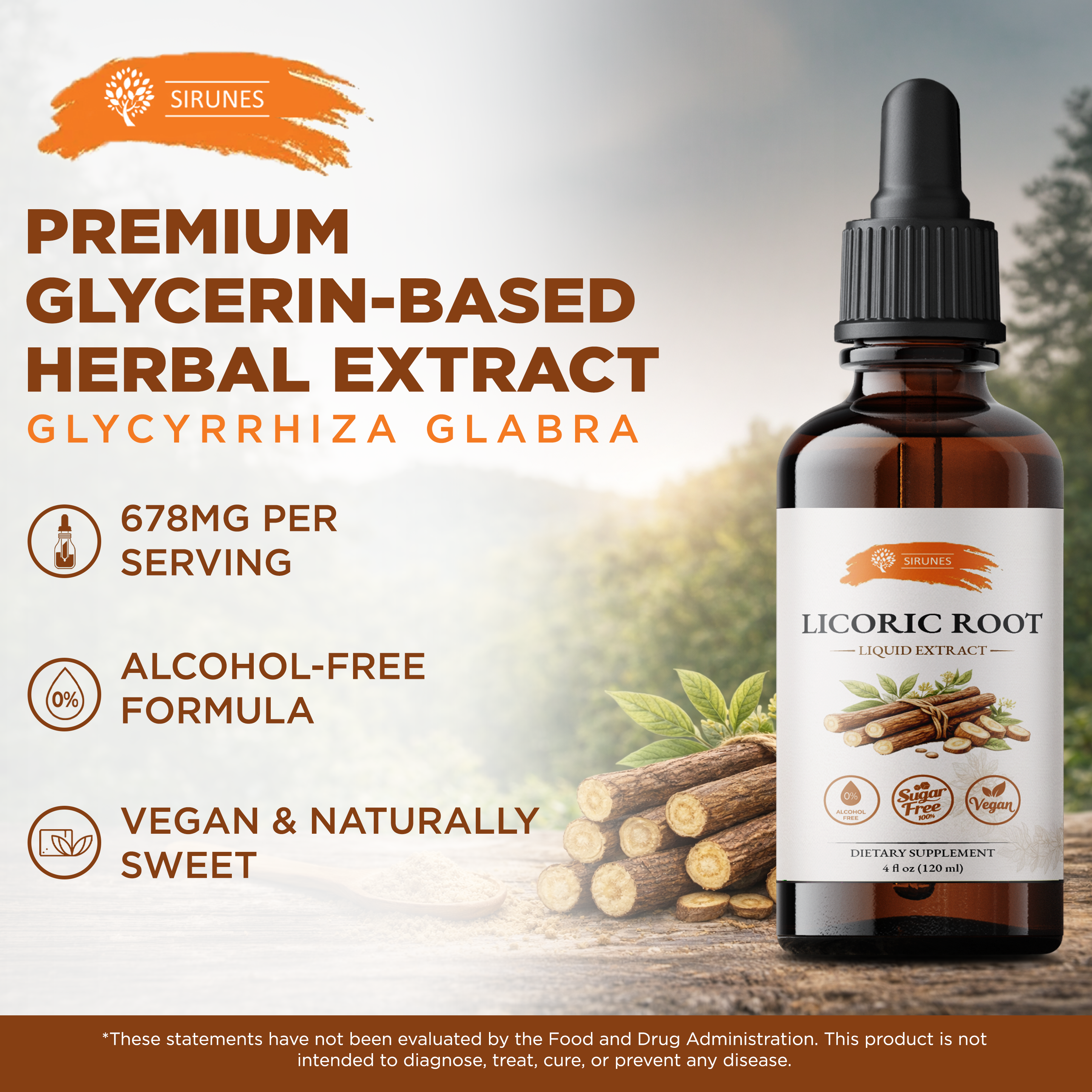Licorice Root Extract Liquid Drops 4oz