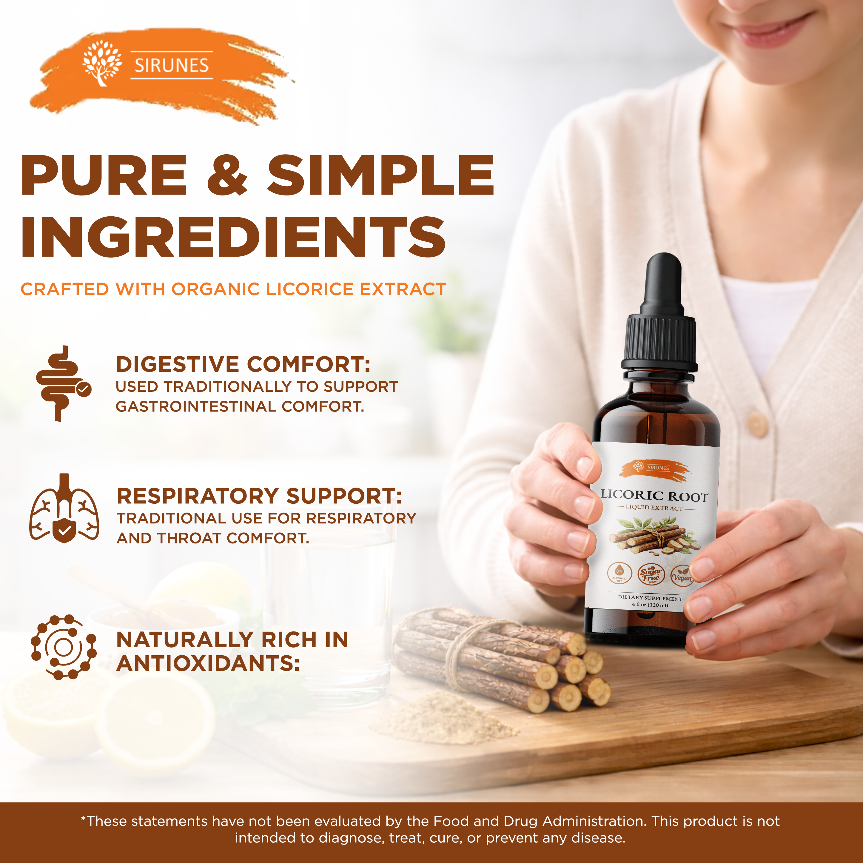 Licorice Root Extract Liquid Drops 4oz