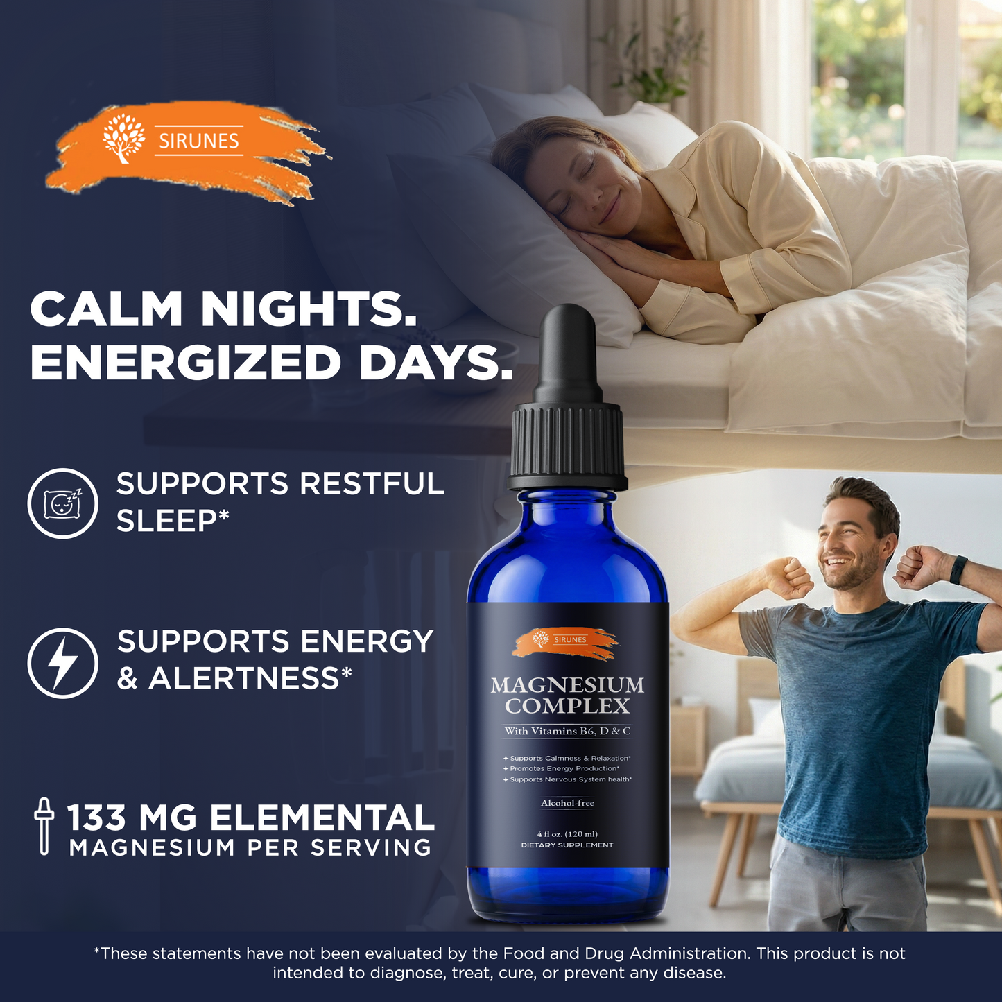 Magnesium Complex Liquid Drops – Magnesium Supplement with Vitamins B6, D3 & C – Calm & Relaxation Support, Energy Production