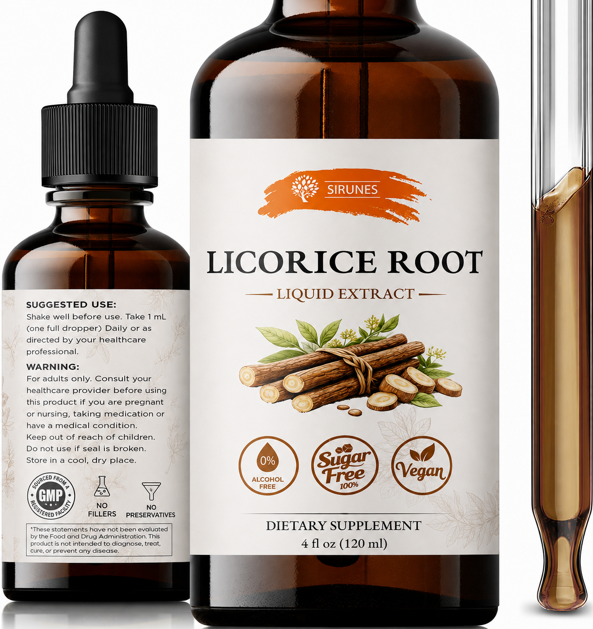 Licorice Root Extract Liquid Drops 4oz