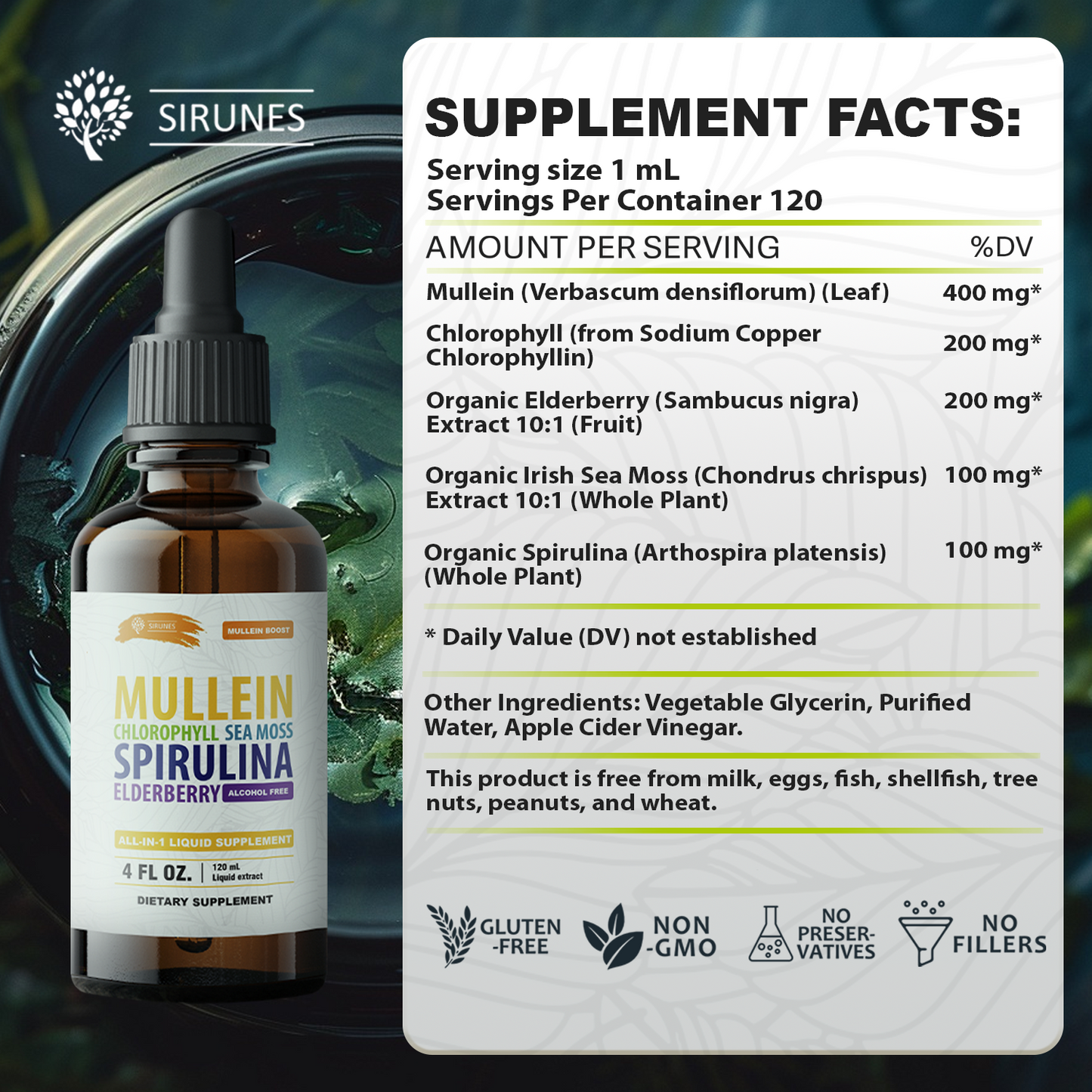 Mullein Drops for Respiratory Support | Herbal Lung Extract