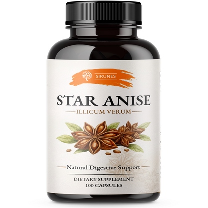 Star Anise Capsules (Illicium Verum) – 800 mg per Serving, 400 mg per Capsule