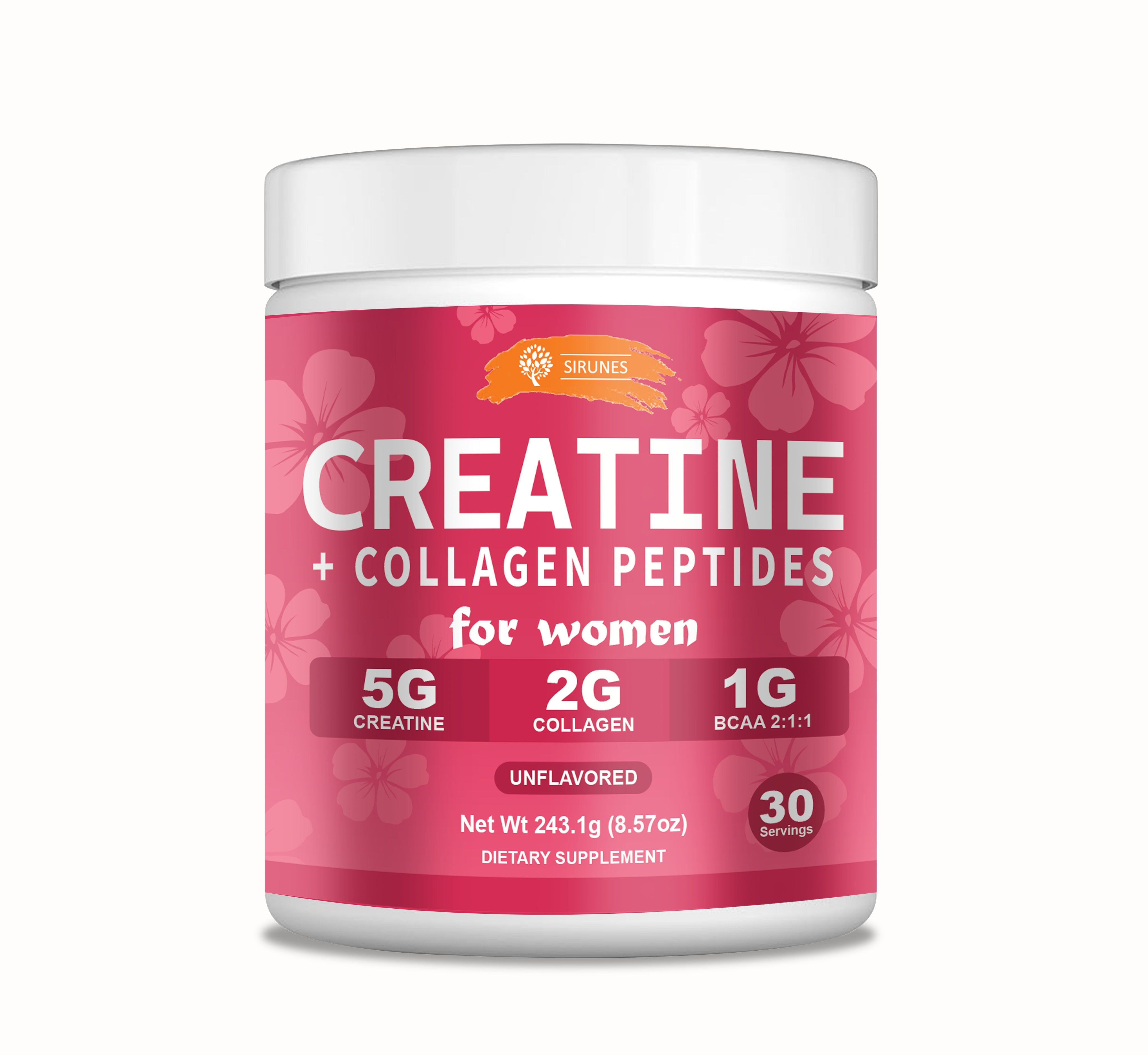 Creatine Collagen Supplement for Women – 5g creatine, 2g collagen, supports beauty and fitness in a convenient formula.