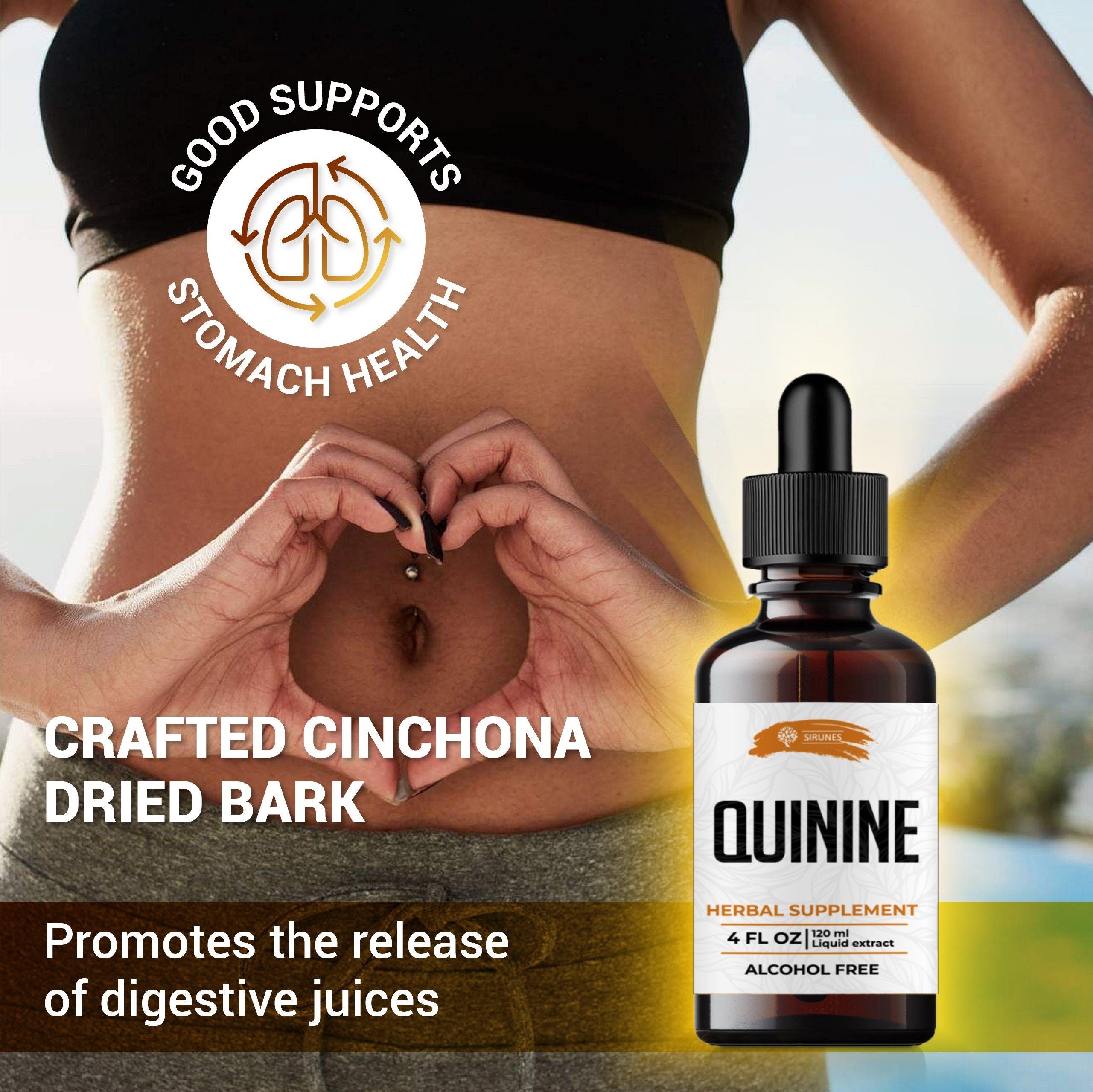 Quinine Liquid Extract 4oz - Cinchona Officinalis Bark Herbal Supplement for Leg Cramping Relief, Cramp Defense, Boosting Immune System