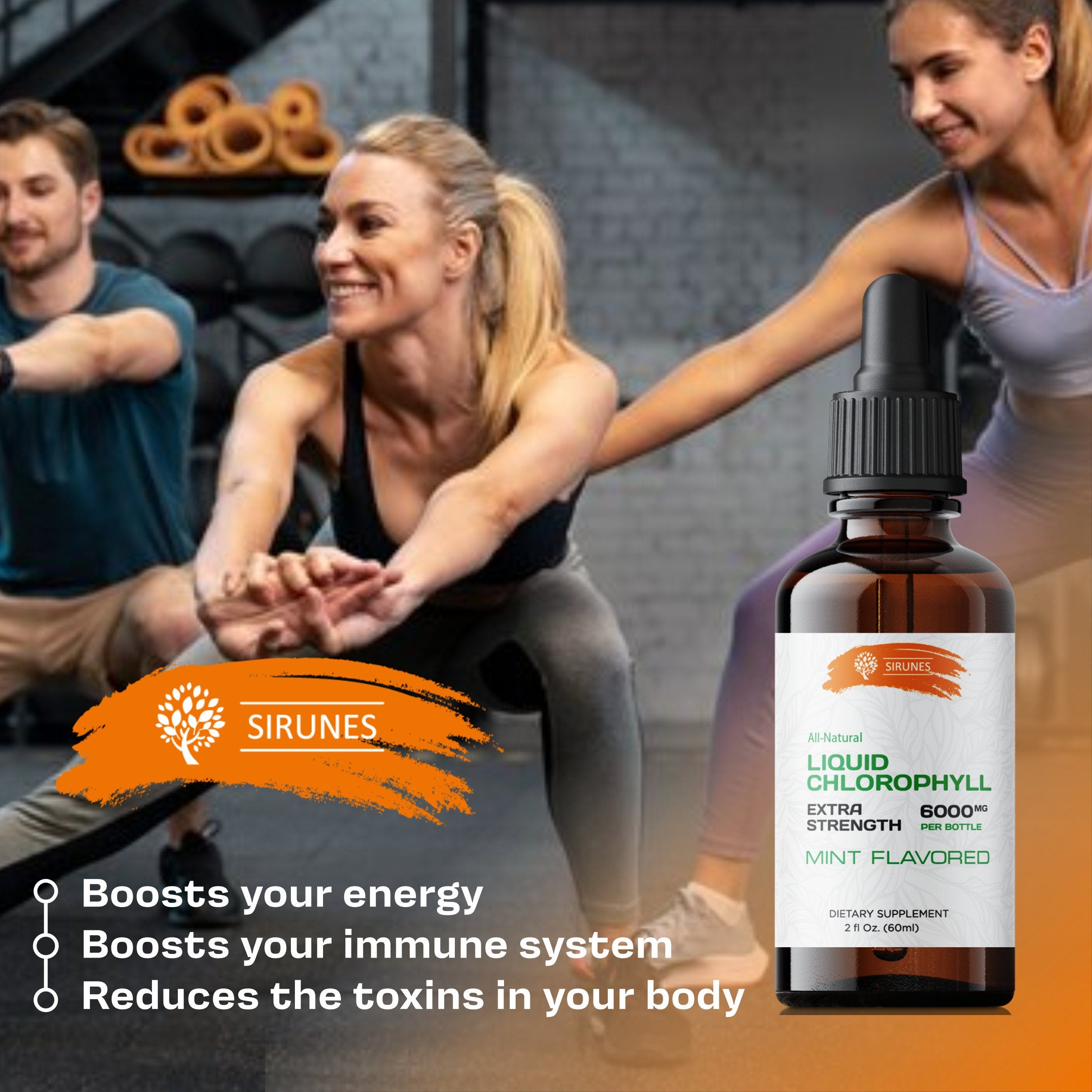 Liquid Chlorophyll Drops Copper Chlorophyllin Extract - Cleanse & Support Your Immune System 2oz